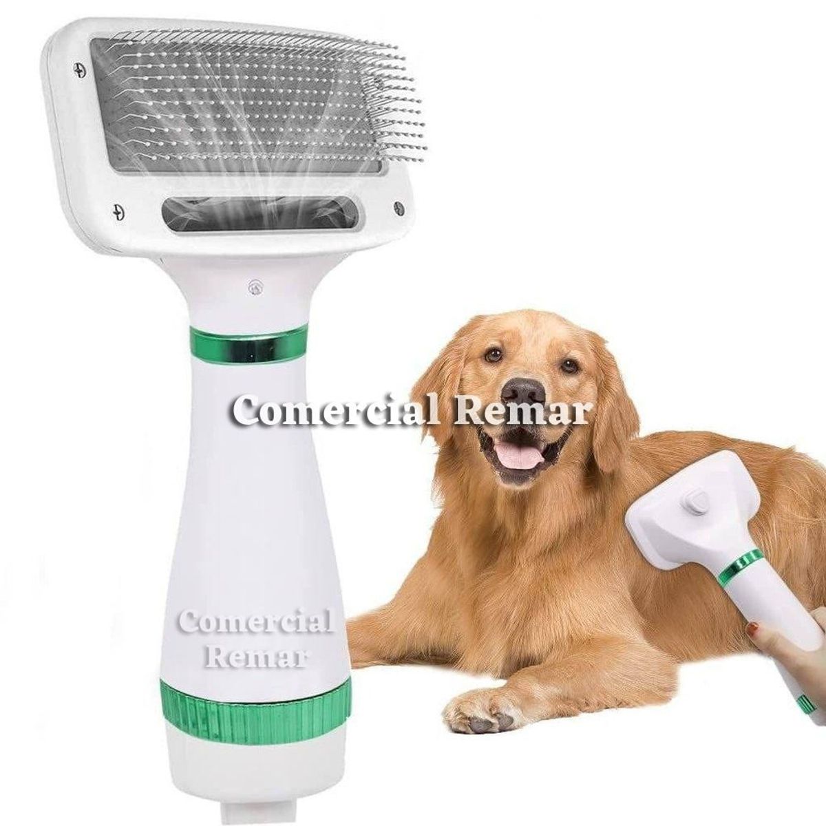 GENERICO - Cepillo Peine Secador 2 en 1 para Mascotas Gatos Perros