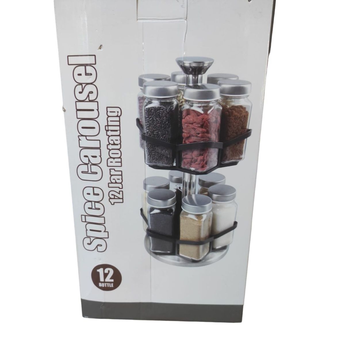 GENERICO - ORGANIZADOR DE CONDIMENTOS, HIERBAS Y ESPECIAS CON 12 FRASCOS