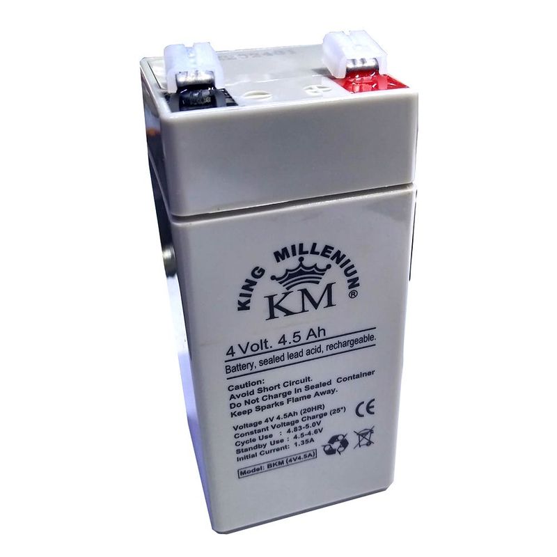 GENERICO - Batería RECARGABLE 4 Voltios 4.5 Ah - Para Luces De Emergencia