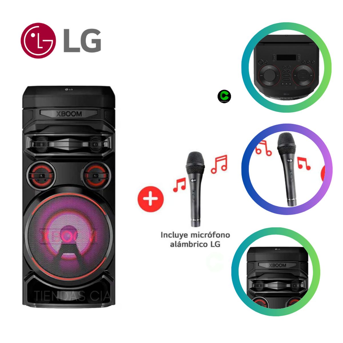 LG - Torre de Sonido LG XBOOM con Bluetooth y Karaoke RNC7