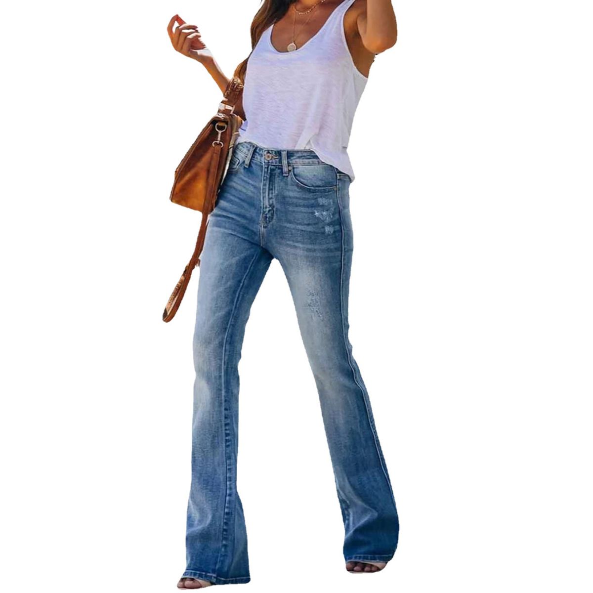 BLWOENS - Jeans largos para mujer -Azul