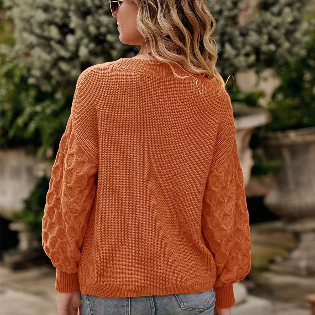 BLWOENS - Suéter de punto para Mujer -Naranja