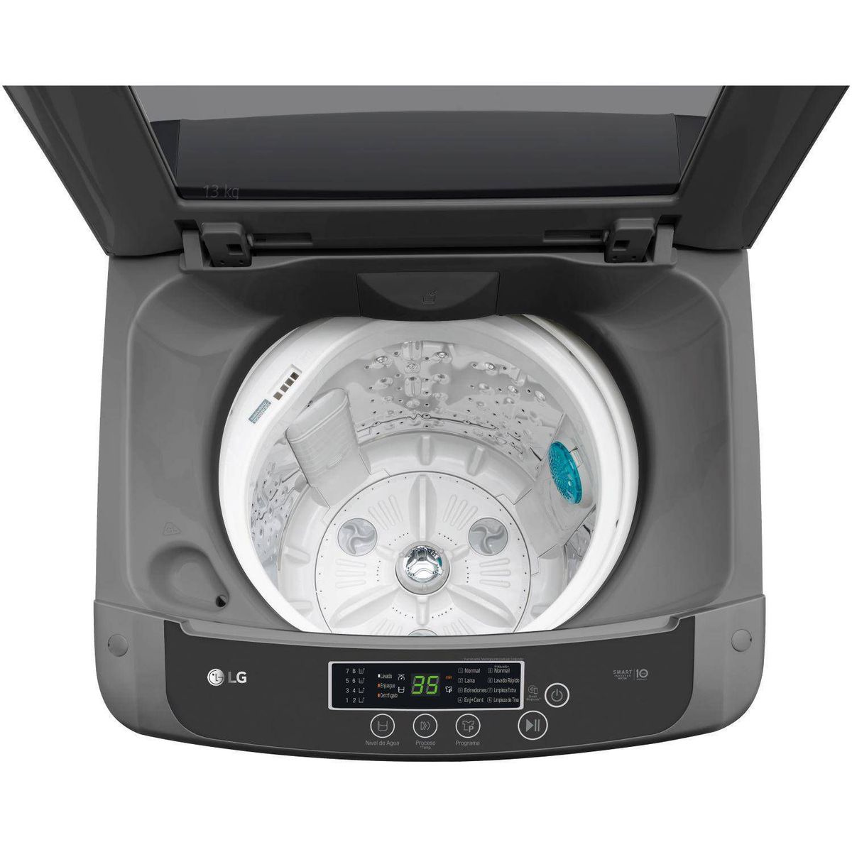 LG - Lavadora LG de 13 kg carga superior WT13BPBK