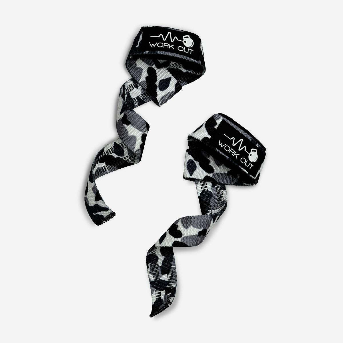 WORK OUT - STRAPS PARA LEVANTAR PESAS - GIMNASIO - CAMUFLADO