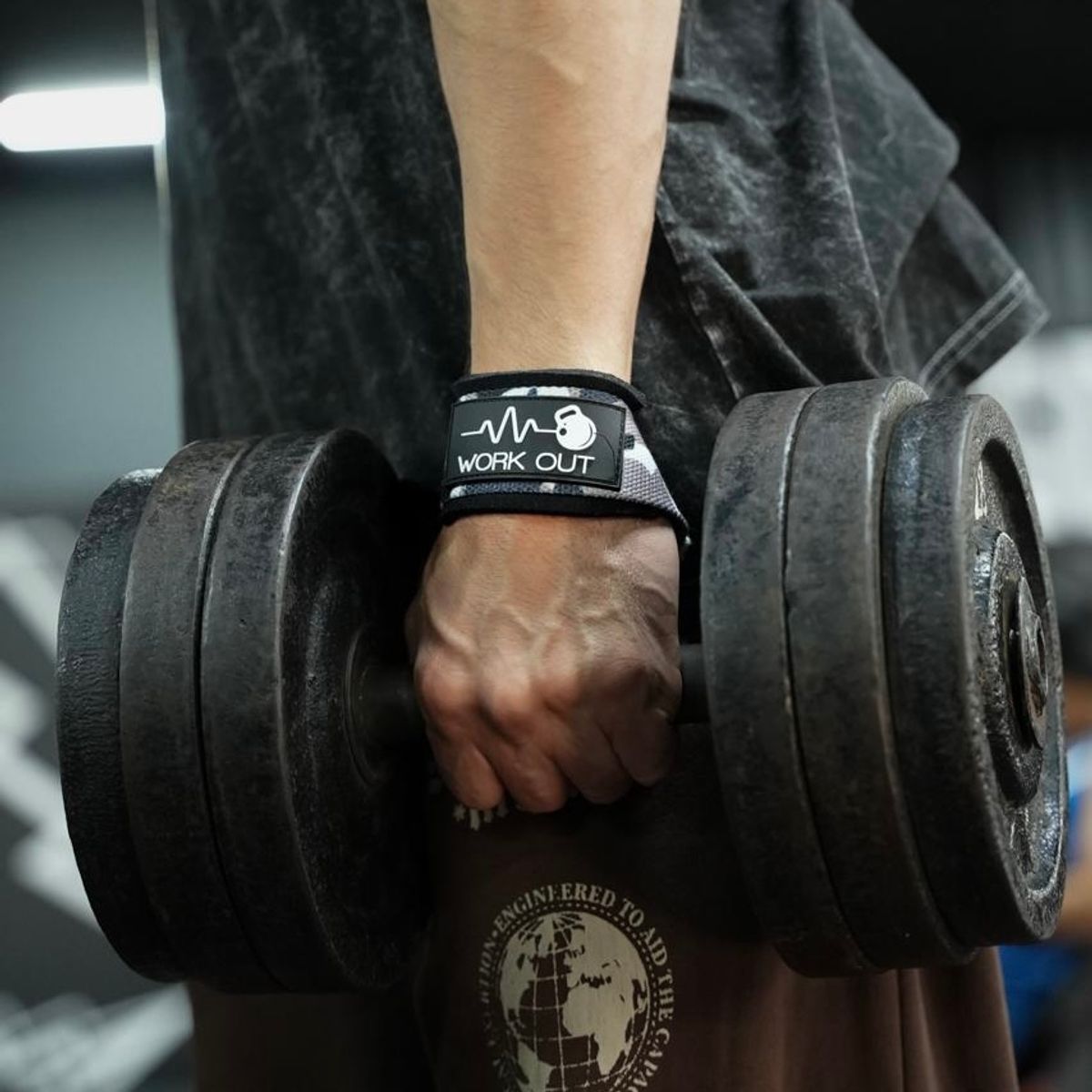 WORK OUT - STRAPS PARA LEVANTAR PESAS - GIMNASIO - CAMUFLADO