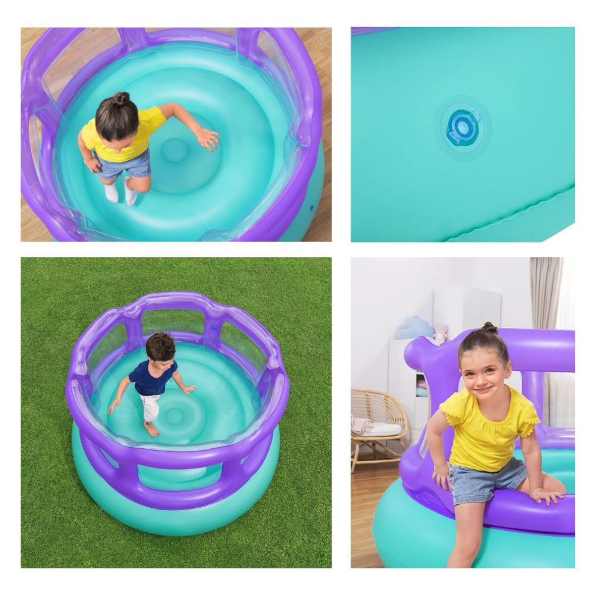 BESTWAY - Saltarin Infantil inflable color LILA con AZUL
