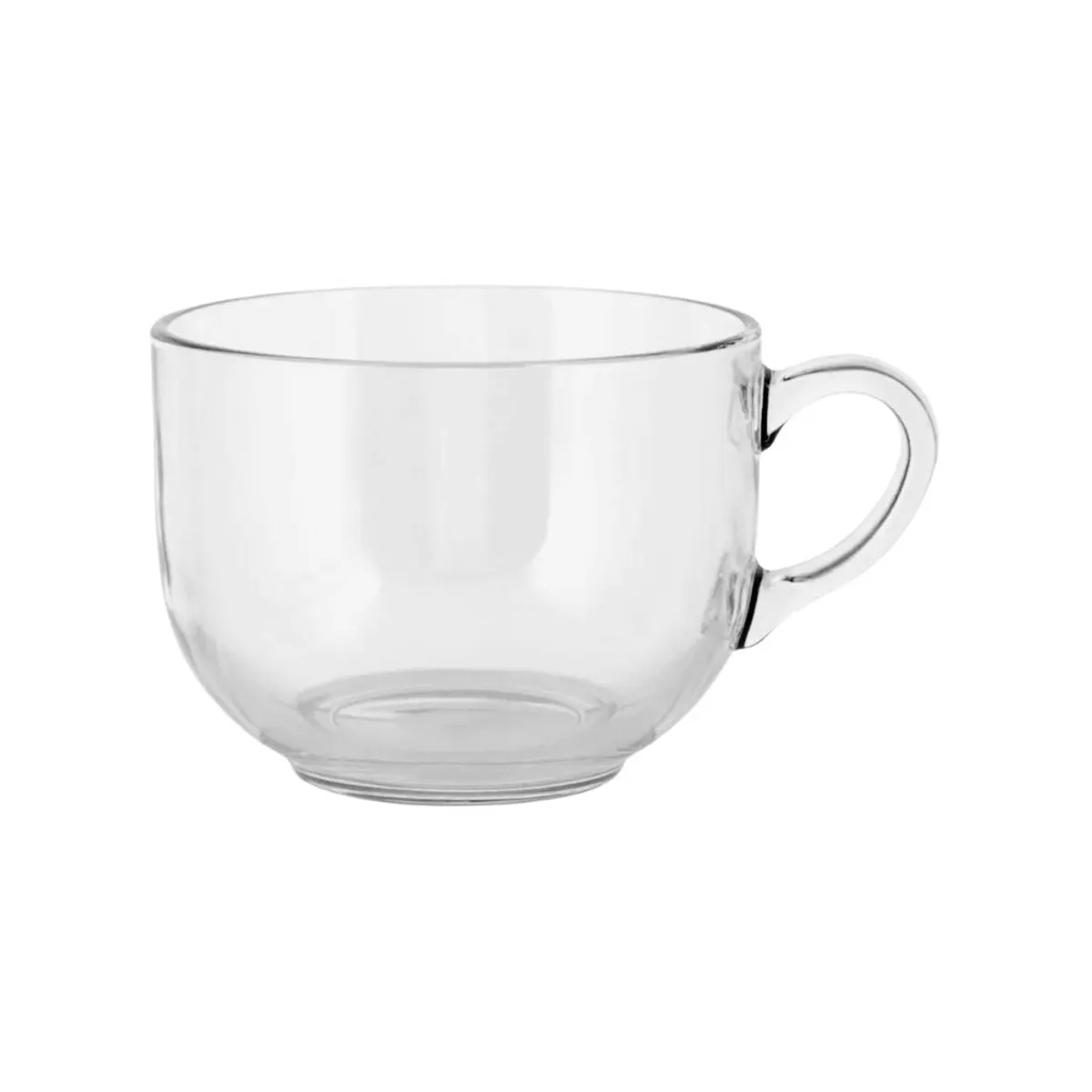 INSPIRA - Set de 2 Tazas más Plato de Vidrio Transparente para Café