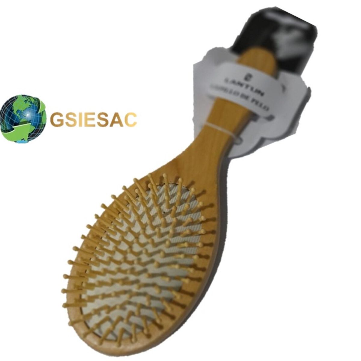 GENERICO - CEPILLO DE BAMBU DESENREDANTE MODELO OVALADO