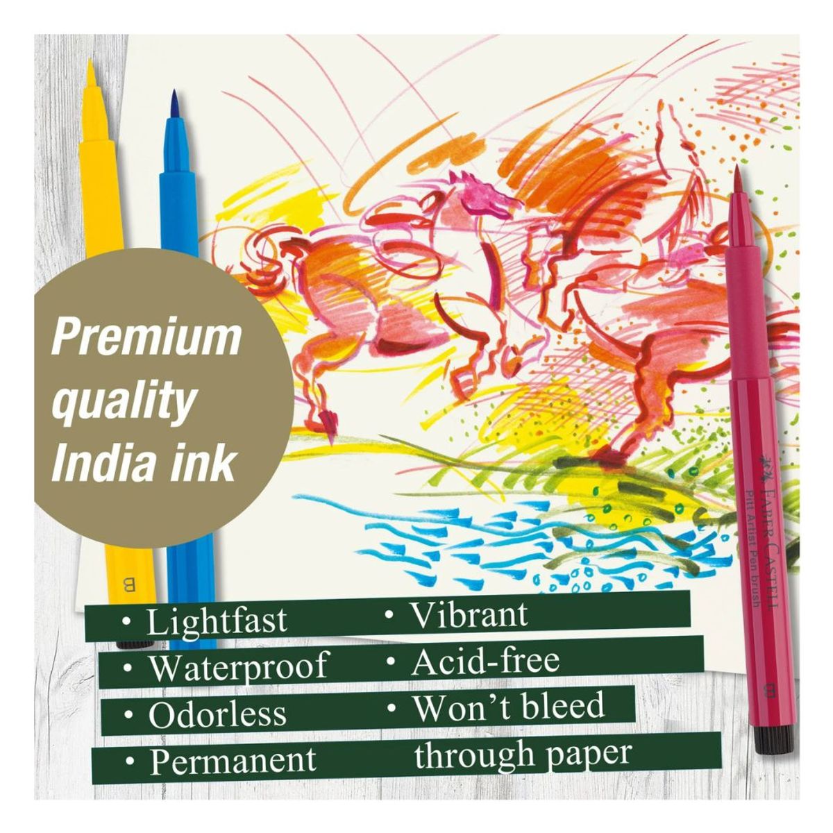 FABER-CASTELL - Set x 6 Pitt Artist Pen Brush Light Skin Tones