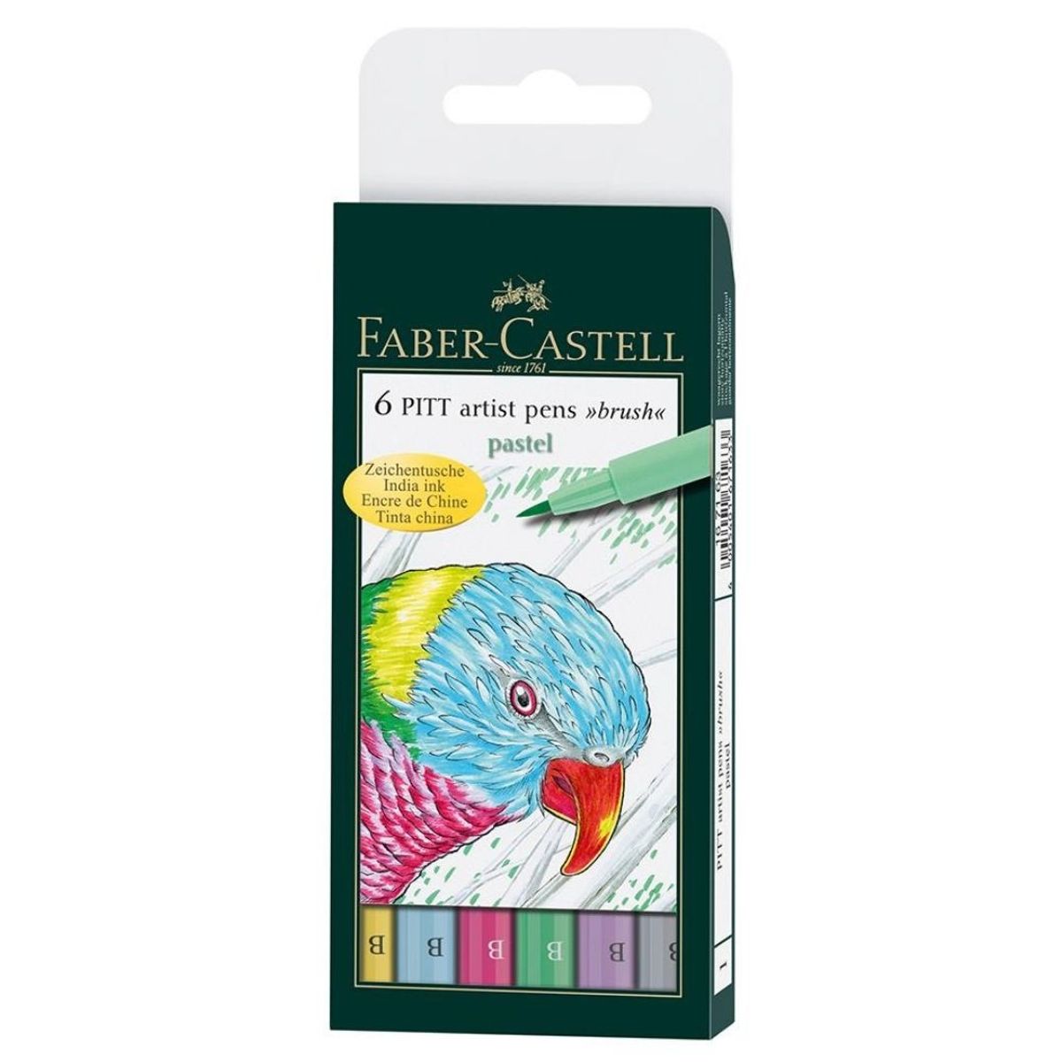 FABER-CASTELL - Set x 6 Pitt Artist Pen Brush Pastel