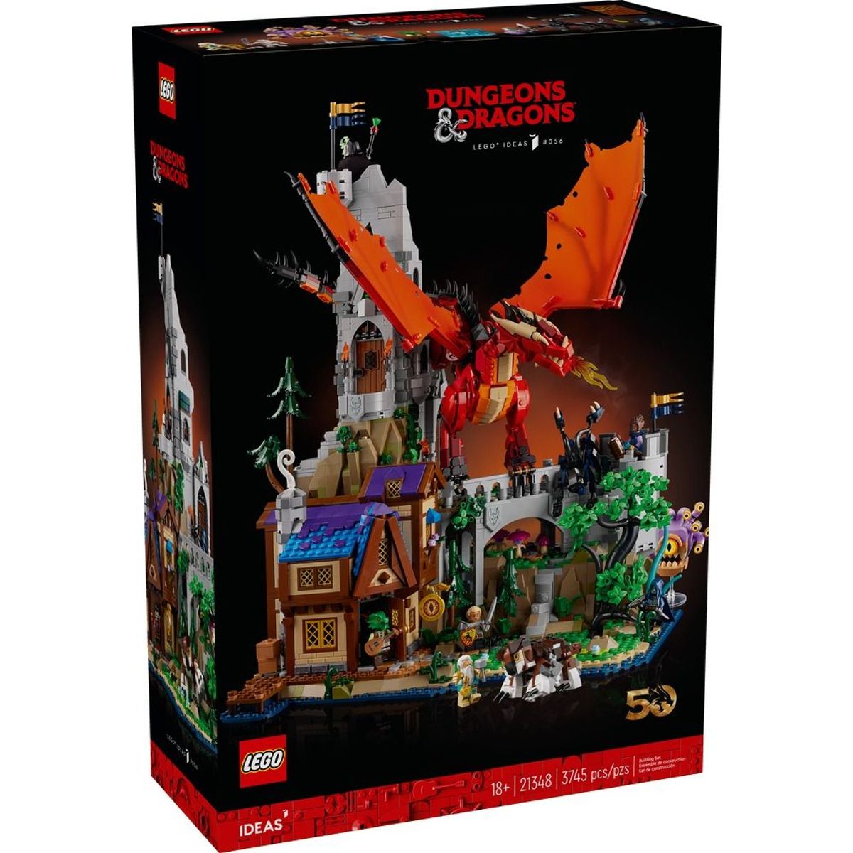 LEGO - LEGO 21348 Dungeons & Dragons Aventura del Dragón Rojo