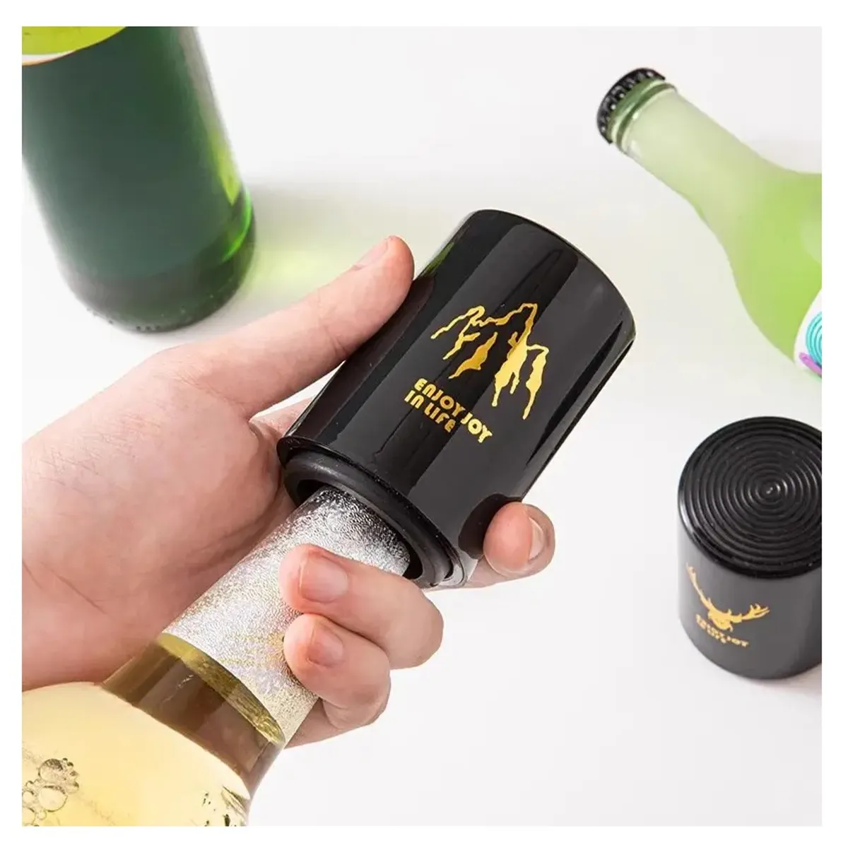 GENERICO - ABRIDOR DE BOTELLAS DE CERVEZA AUTOMÁTICO MAGNÉTICO