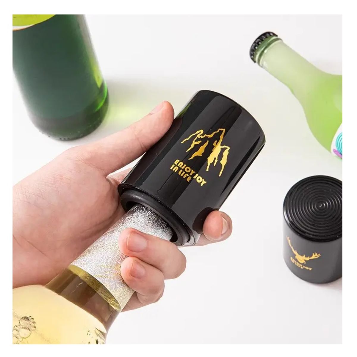 GENERICO - ABRIDOR DE BOTELLAS DE CERVEZA AUTOMÁTICO MAGNÉTICO