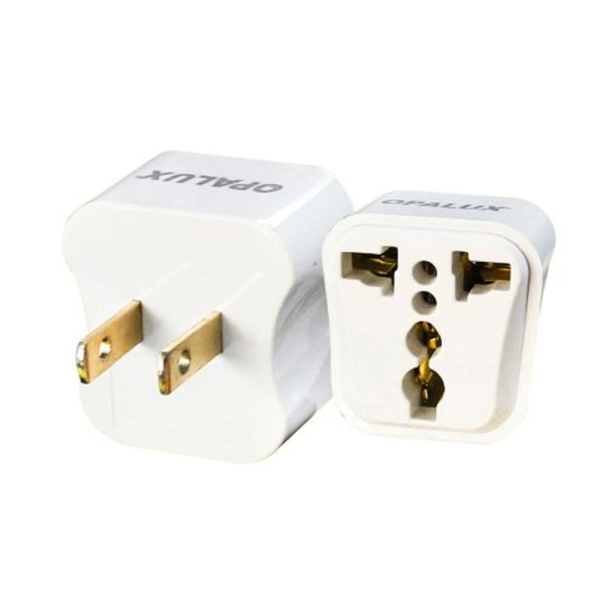 OPALUX - Adaptador Enchufe con Toma Tierra Espiga Plana OP-603-A3 OPALUX