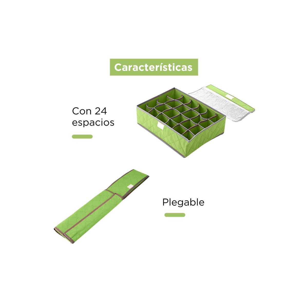 INSPIRA MARKET - Organizador de Medias Ropa Interior con Tapa 24 Espacios