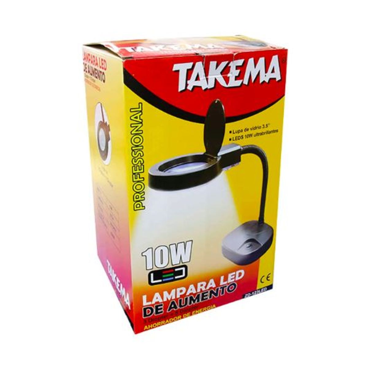 TAKEMA - Lámpara de Mesa Ajustable Lupa y Luz Led ZD-123-LED TAKEMA