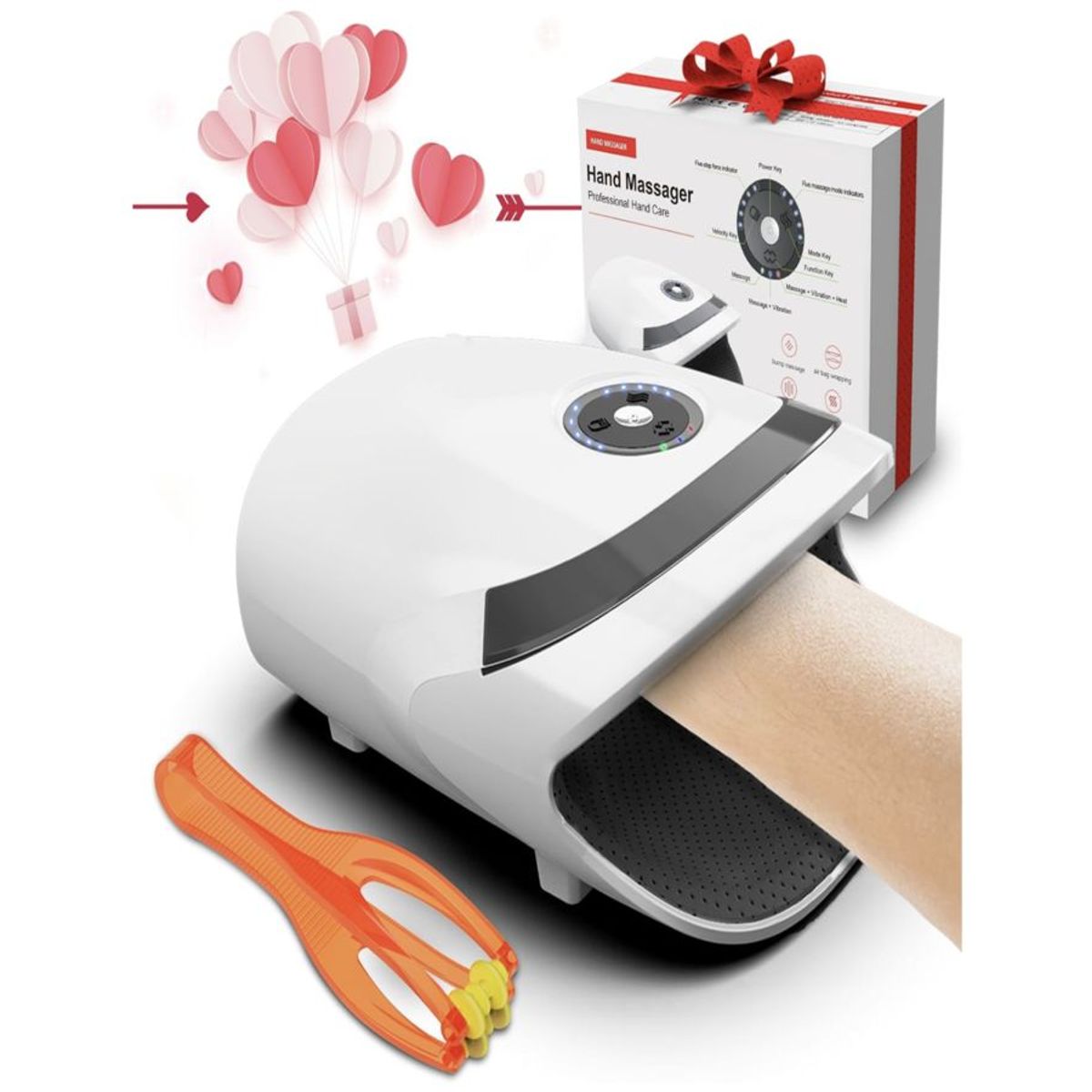 GENERICO - Masajeador de manos con ondas leves de calor para la artritis