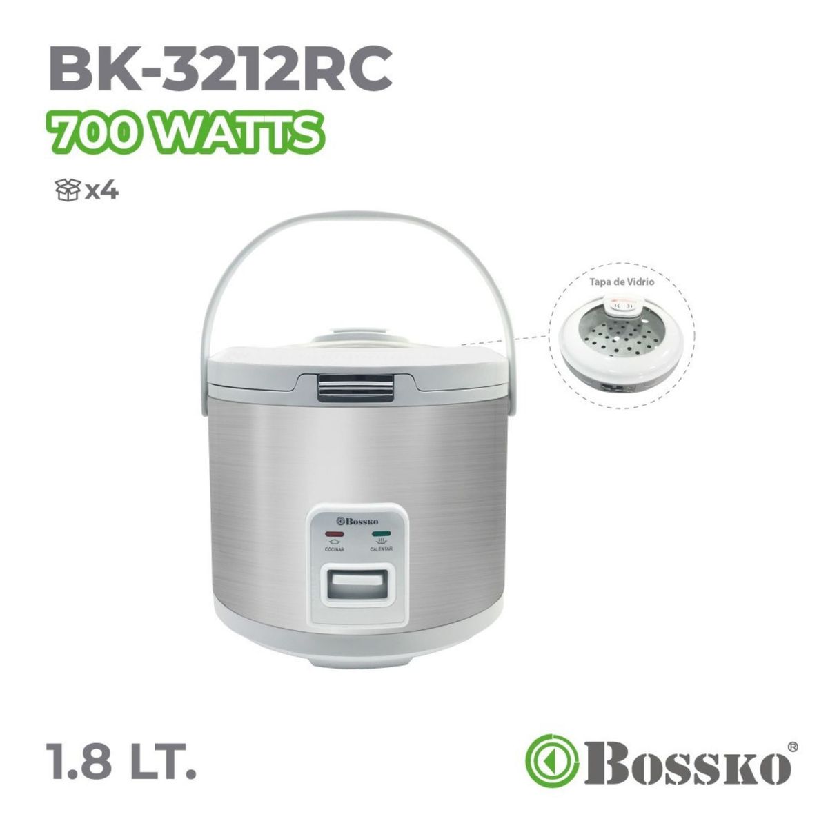 BOSSKO - Arrocera Bossko BK-3212RC Termica 1,8 Lt