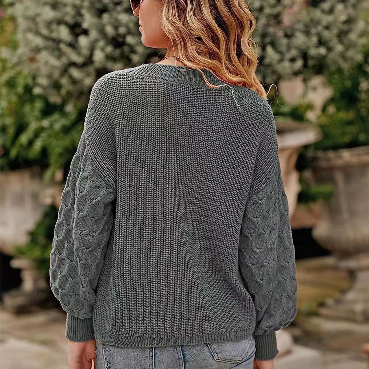 BLWOENS - Suéter de punto para Mujer -Gris