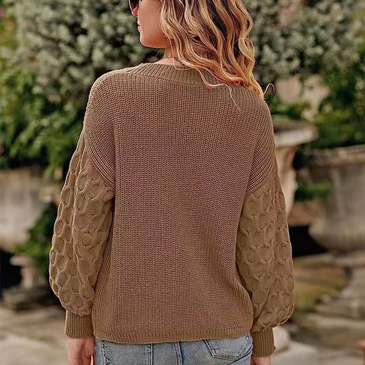 BLWOENS - Suéter de punto para Mujer -Café