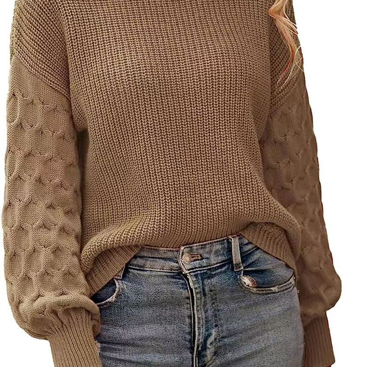 BLWOENS - Suéter de punto para Mujer -Café