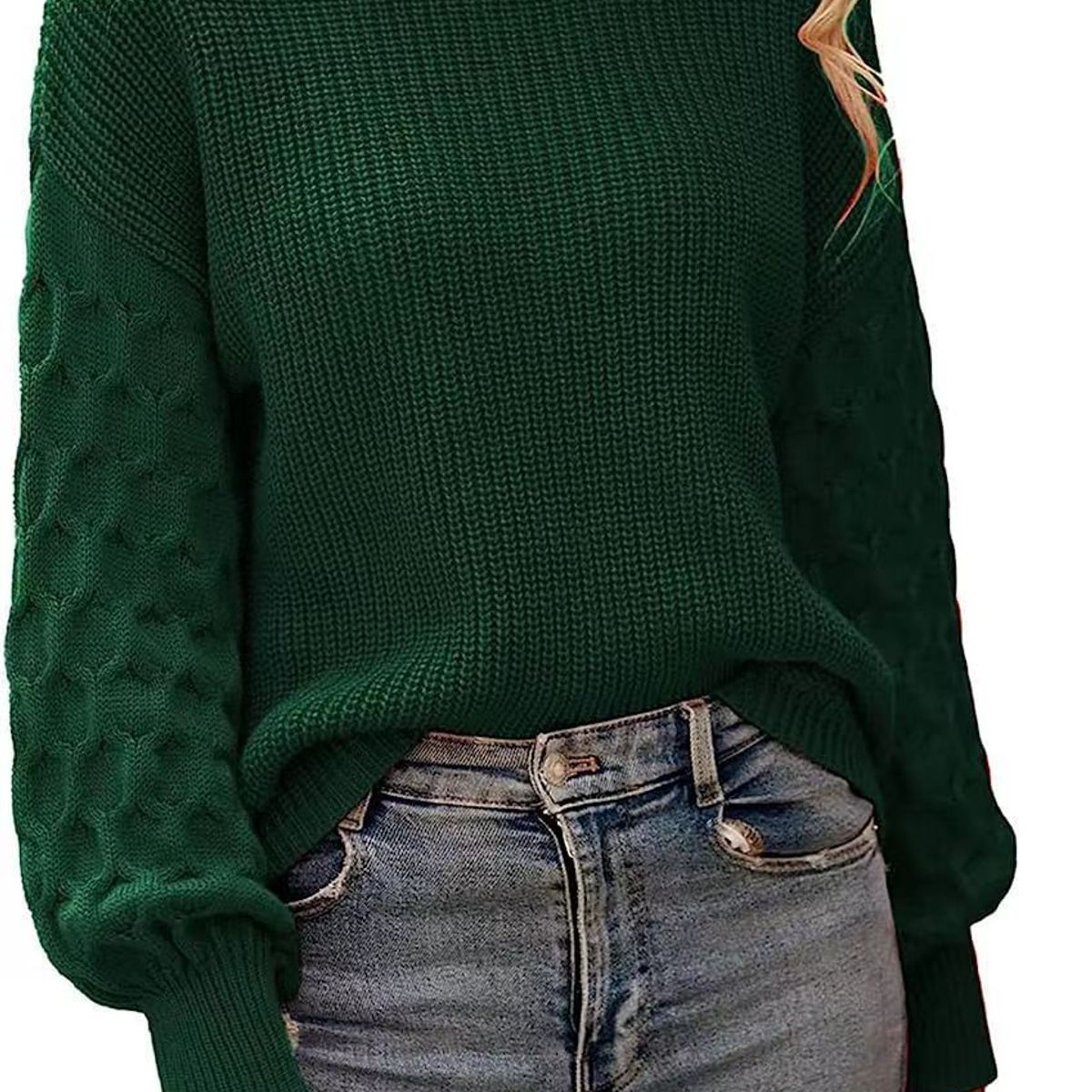 BLWOENS - Suéter de punto para Mujer -Verde