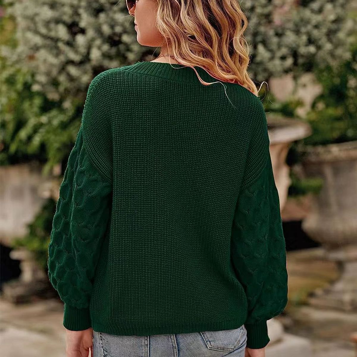 BLWOENS - Suéter de punto para Mujer -Verde