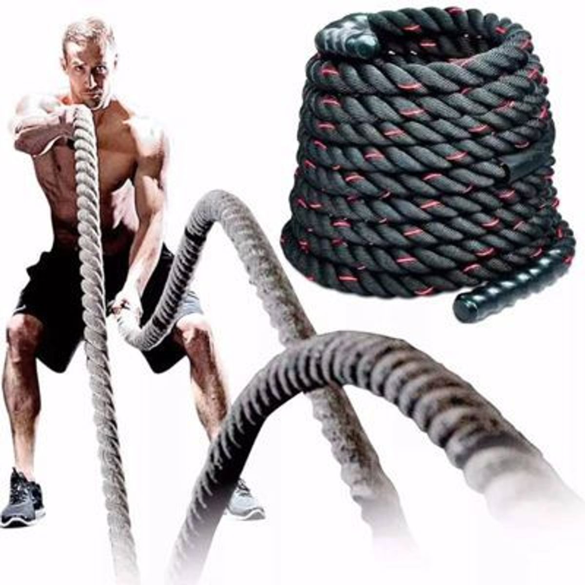 GENERICO - Soga Crossfit Cuerda Entrenamiento Funcional 12M