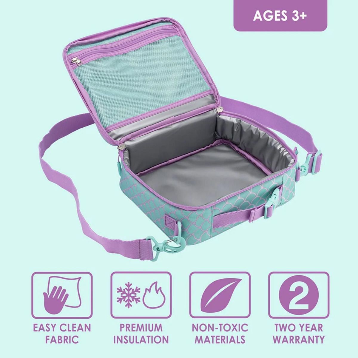 BENTGO - Porta Lonchera Bentgo Kids Lunch Bag - Sirena_.
