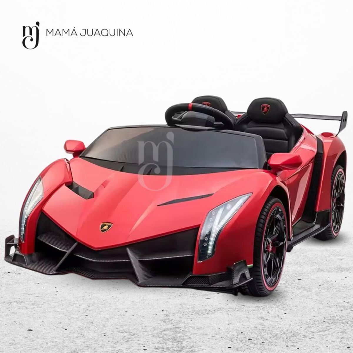 LAMBORGHINI - Carro a Batería con Pantalla «ERA LAMBO» Red