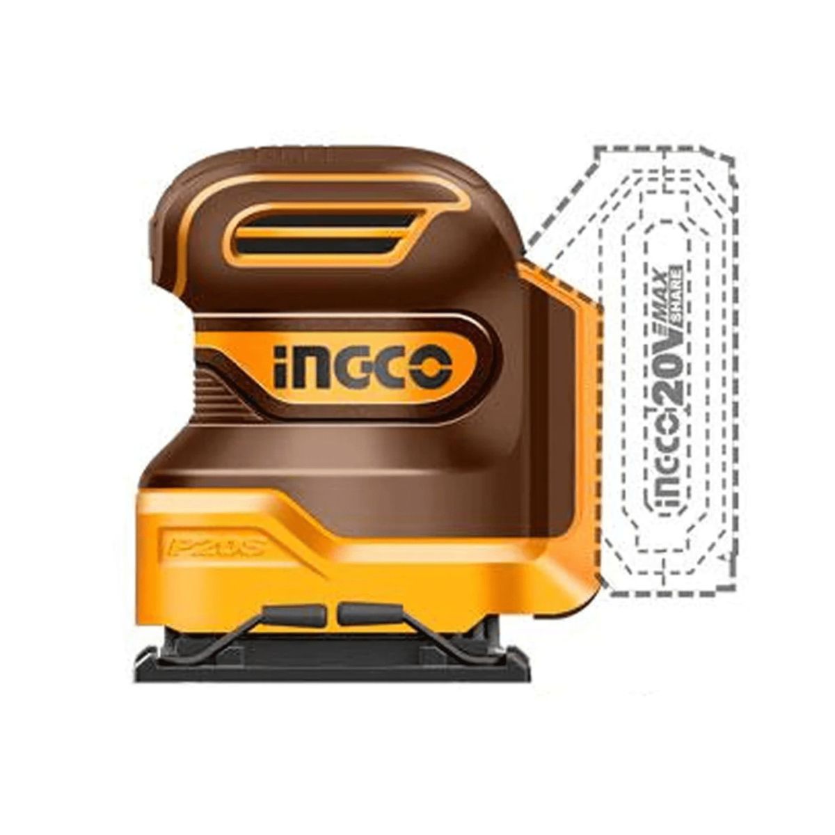 INGCO TOOLS - Lijadora orbital 20v incluye cargador y bateria Ingco