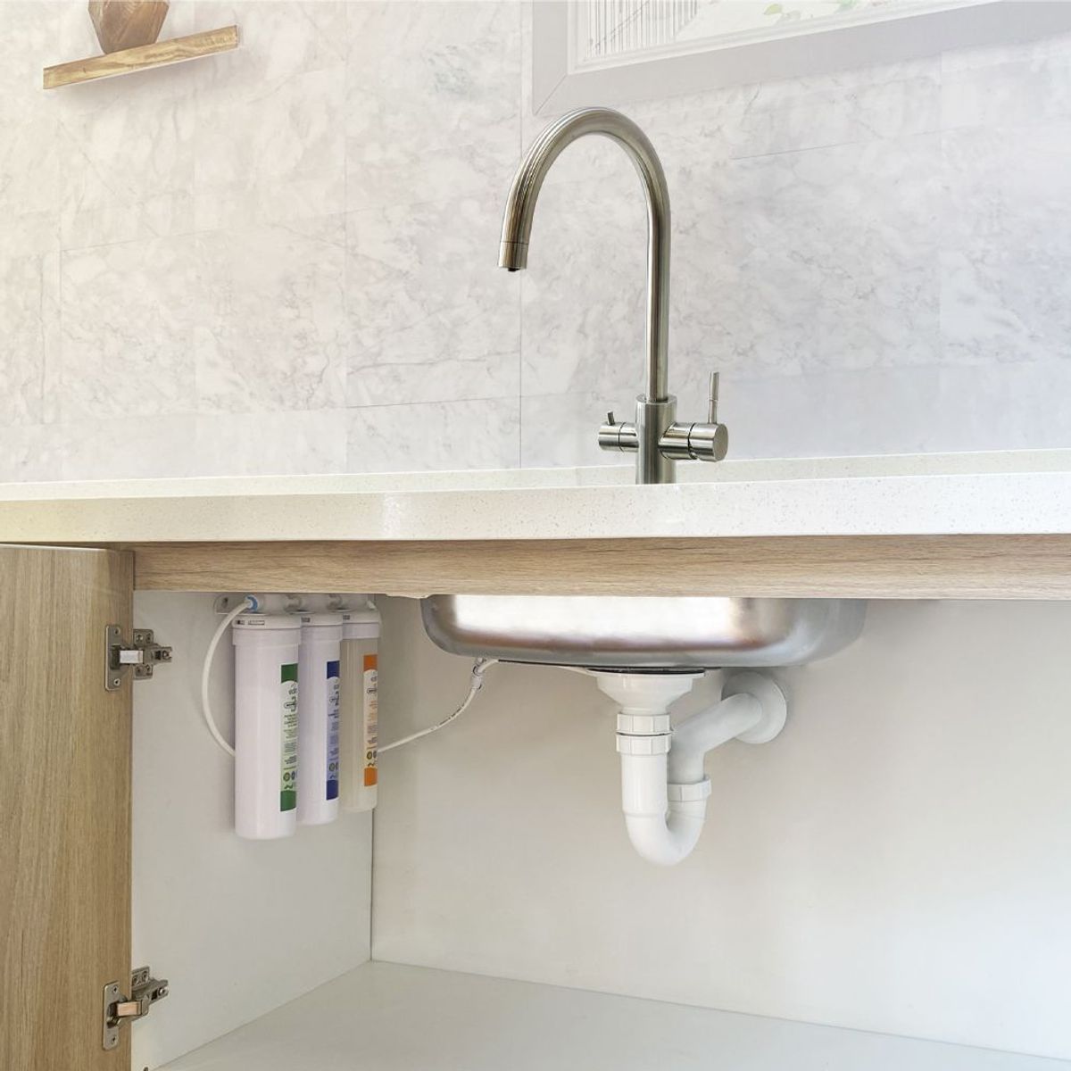 EDEN - Filtro Purificador de agua bajo lavadero 3 Etapas Edén EcoMAX Dual Mate