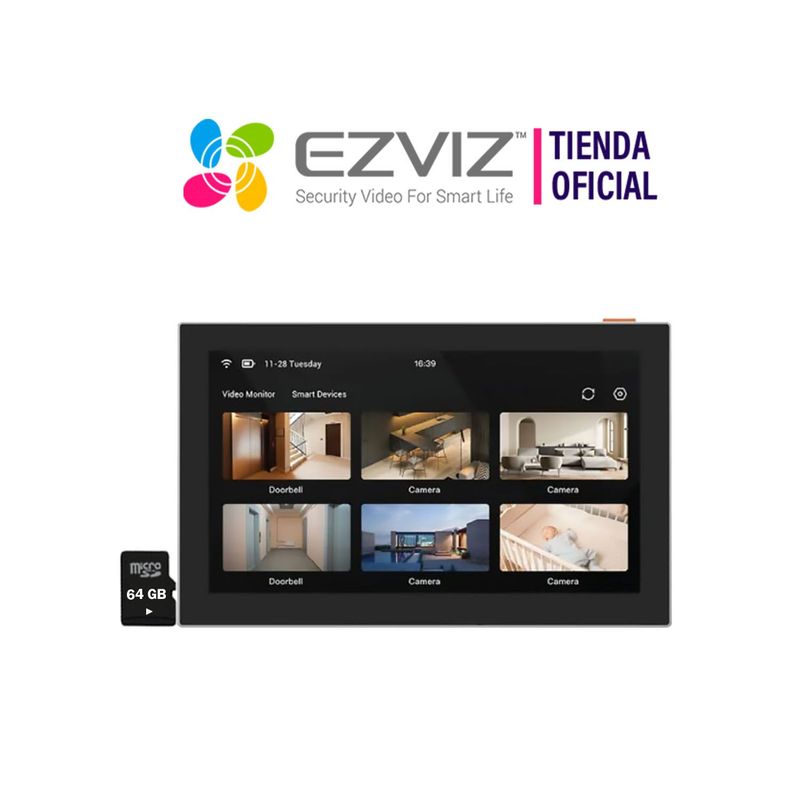 EZVIZ - Monitor Táctil Inteligente SD7 Ezviz + Micro SD 64GB