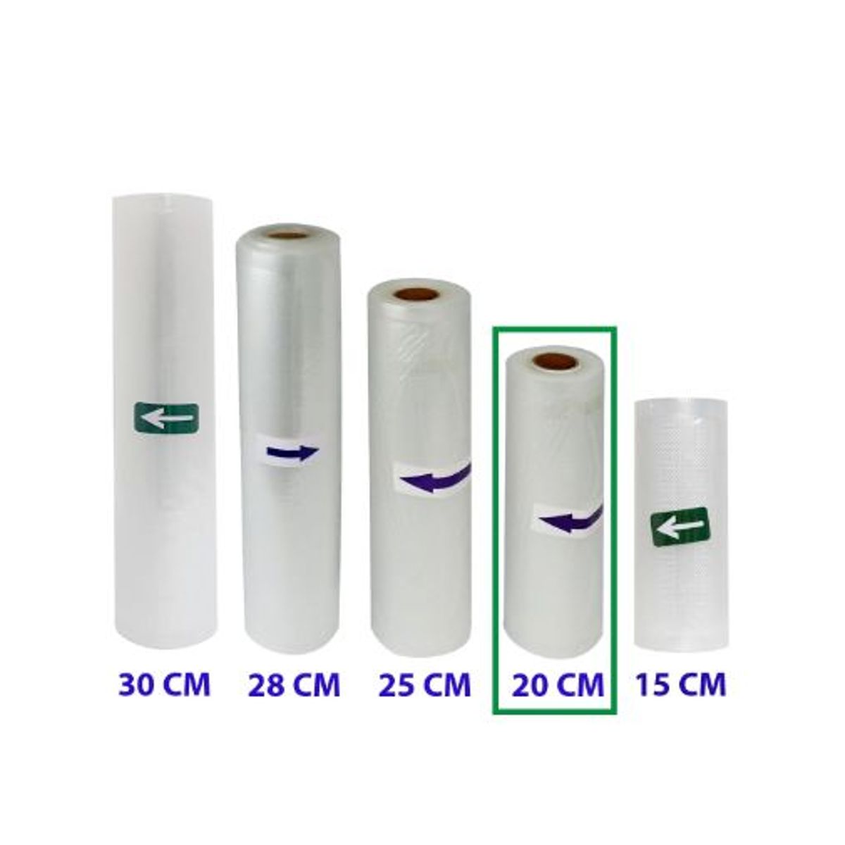 GENERICO - Rollo de Bolsa para Selladora al Vacío 20 cm x 5 Metros MH-20CM