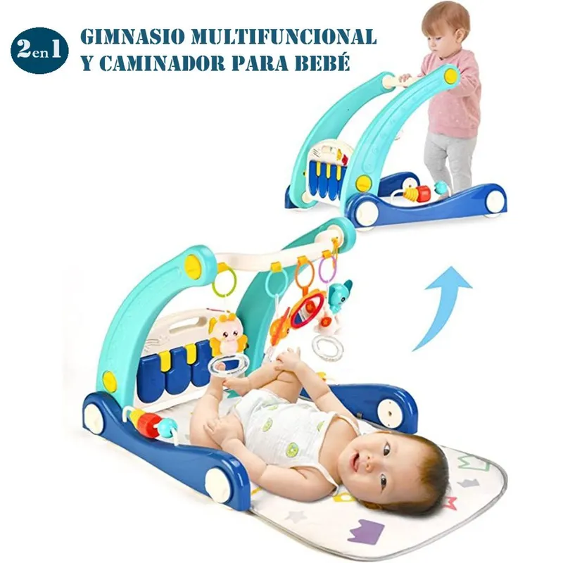 GENERICO - GIMNASIO Y CAMINADOR MULTIFUNCIONAL DIDACTICO PARA BEBE 2EN1