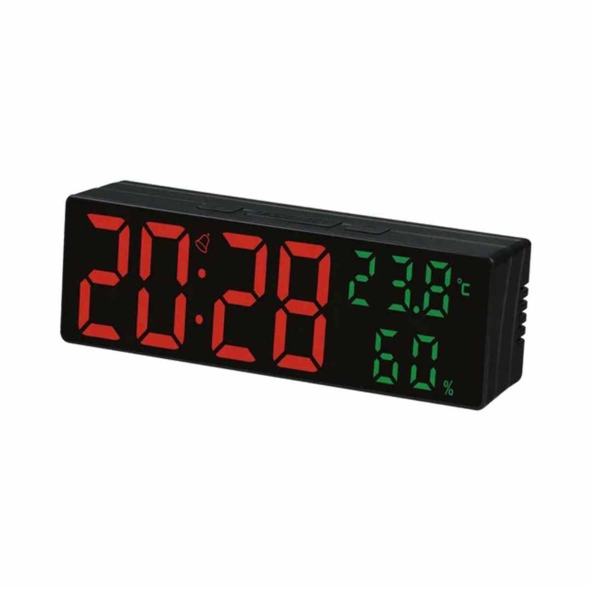 GENERICO - Reloj Despertador Grande 25cm Control de Temperatura y Humedad Hogar