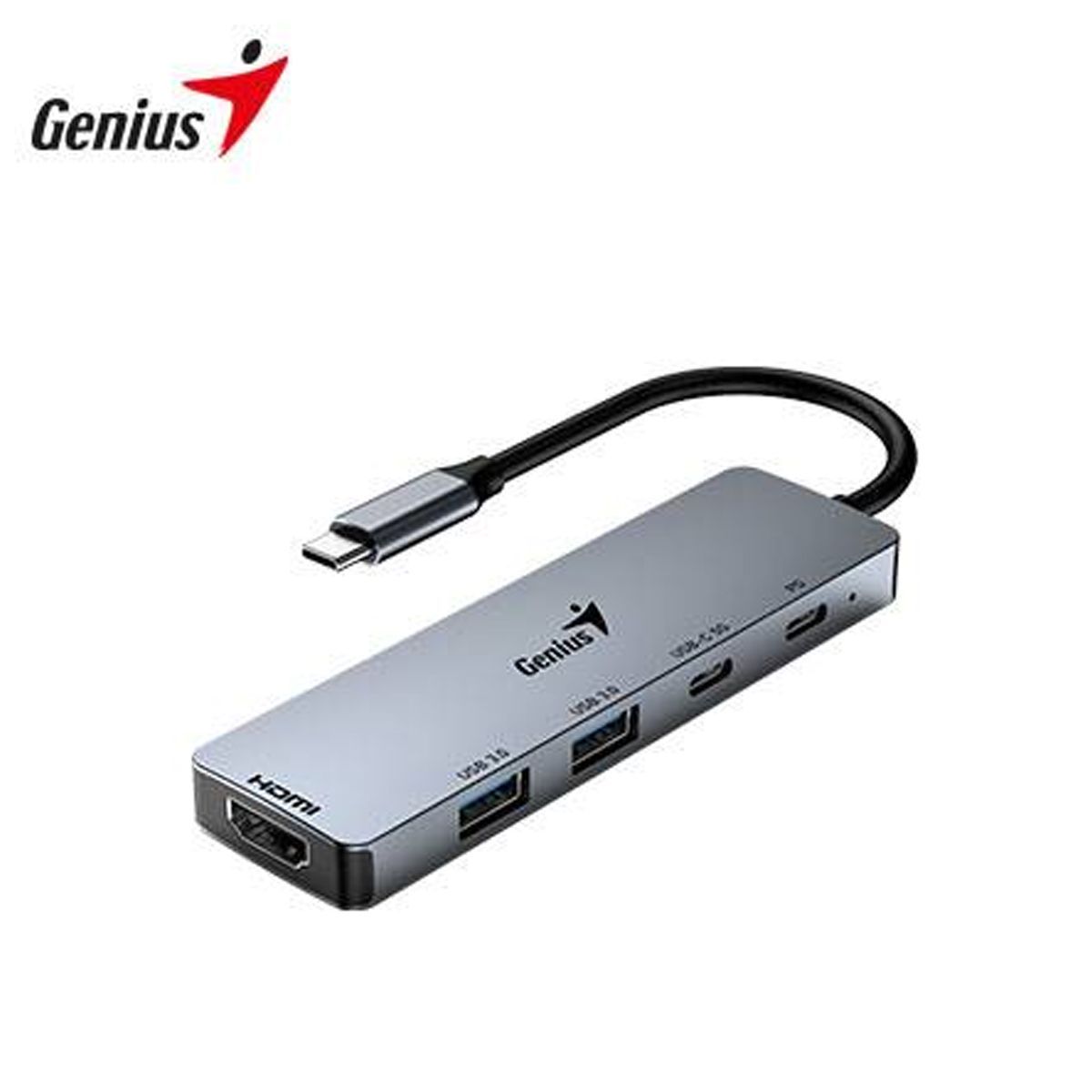 GENIUS - Hub UsbC Genius Uh 500 2 Usb A  100w Silver