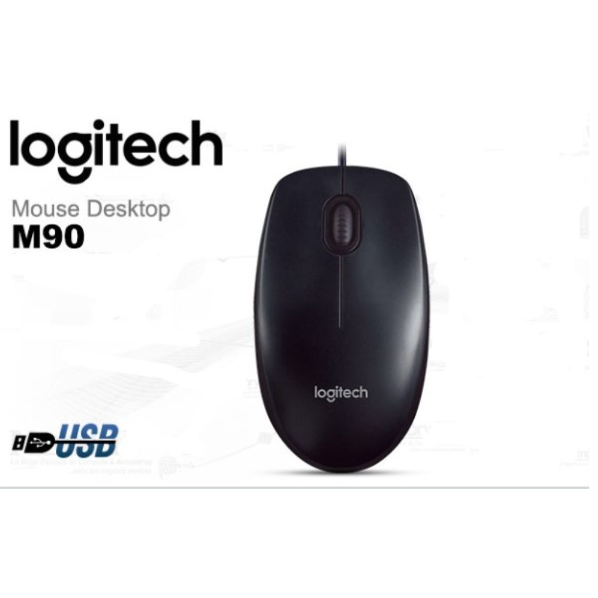 LOGITECH - Mouse Logitech M90 Dark Midnigth -USB