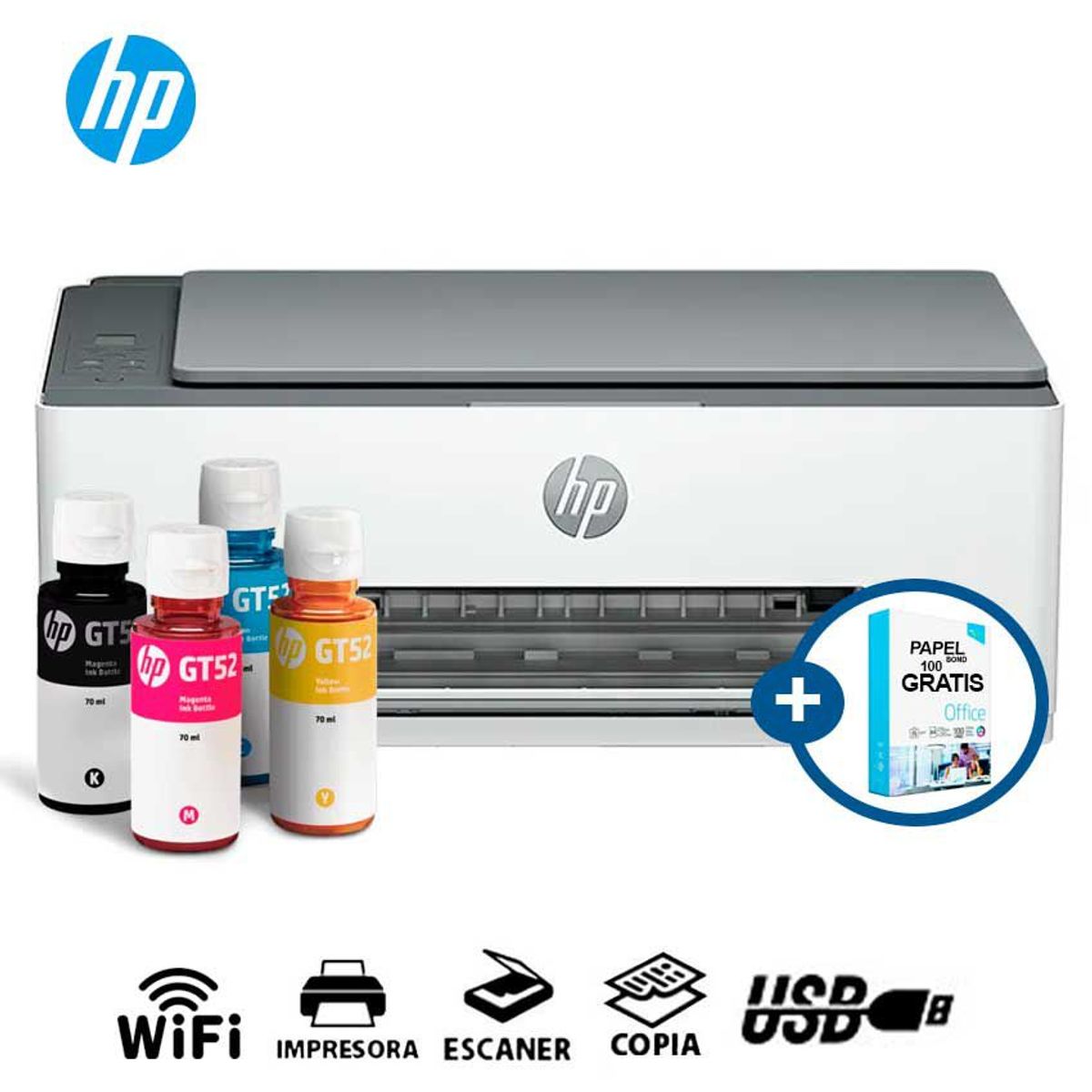 HP - Impresora HP Smart Tank 580 MULTIFUNCIONAL Tinta Continuo WIFI USB