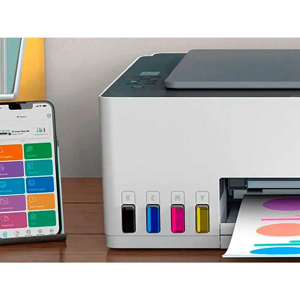 HP - Impresora HP Smart Tank 580 MULTIFUNCIONAL Tinta Continuo WIFI USB