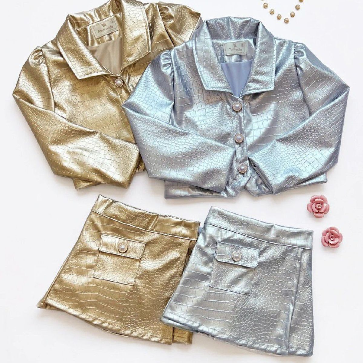 KIDS MASHMELO - Chaqueta en Cuerina Caiman para Niña Kids Mashmelo