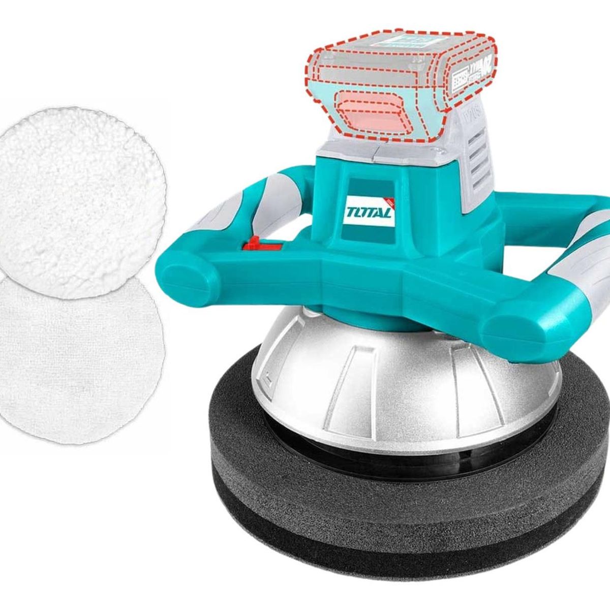 TOTAL - Pulidora orbital para auto 20v Total
