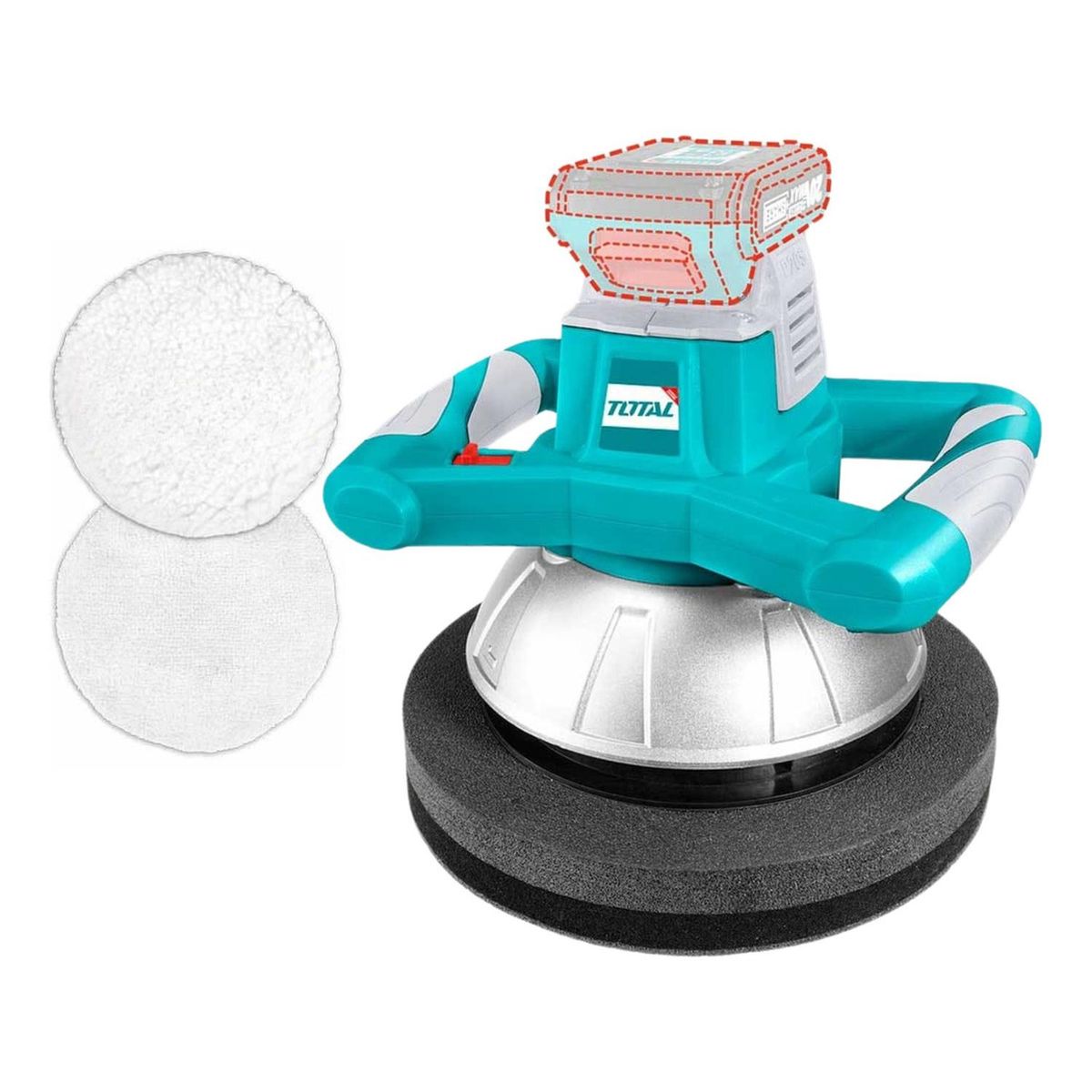 TOTAL - Pulidora orbital para auto 20v Total