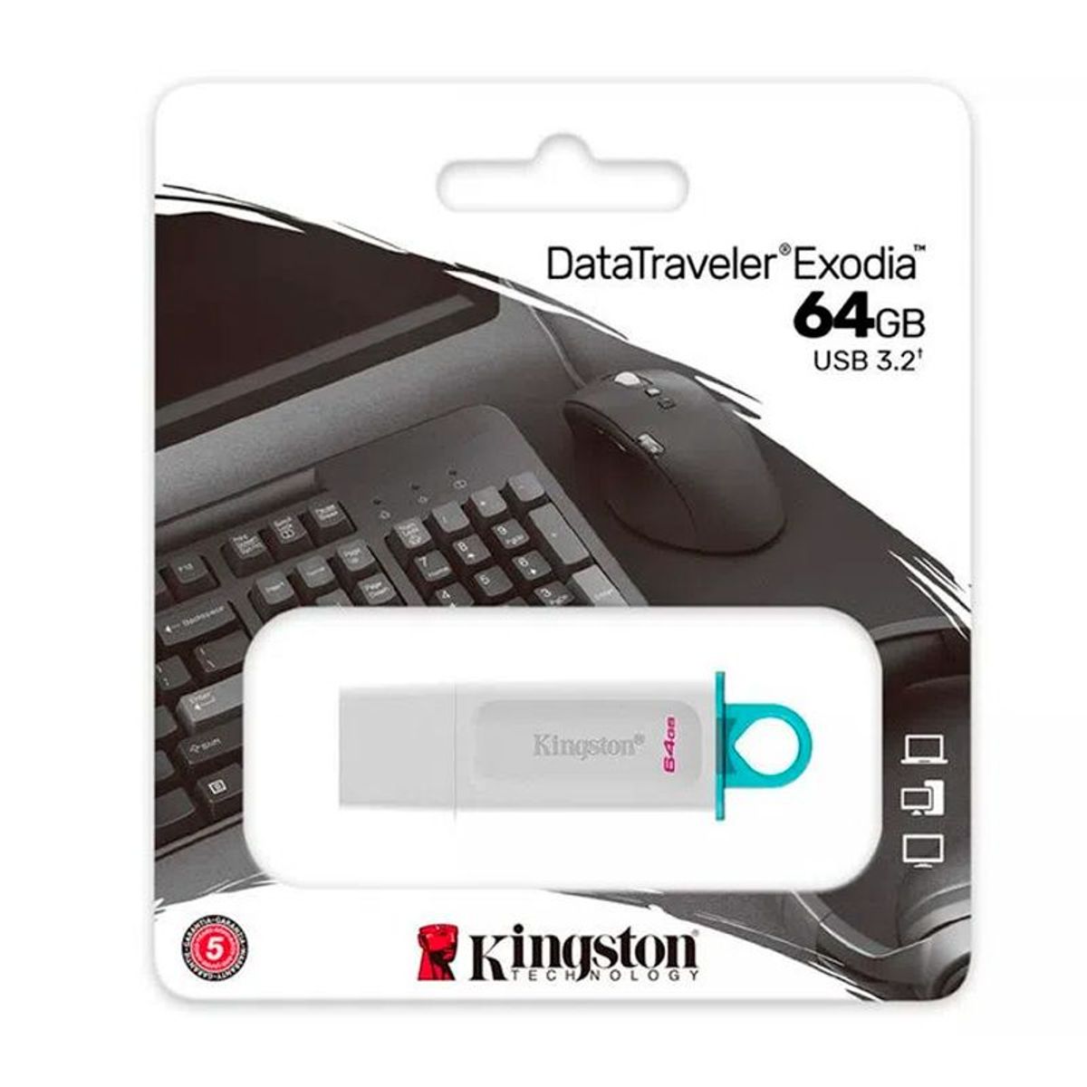 KINGSTON - Memoria Flash USB Kingston DataTraveler Exodia,64GB, USB 3.2