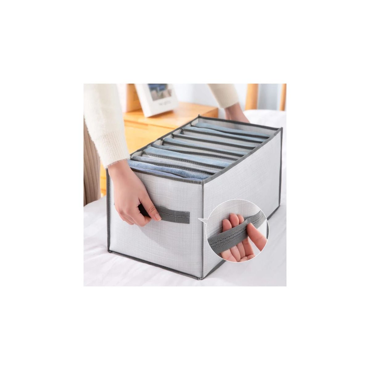 GENERICO - ORGANIZADOR CAJA PLEGABLE PARA ROPA 7 ESPACIOS