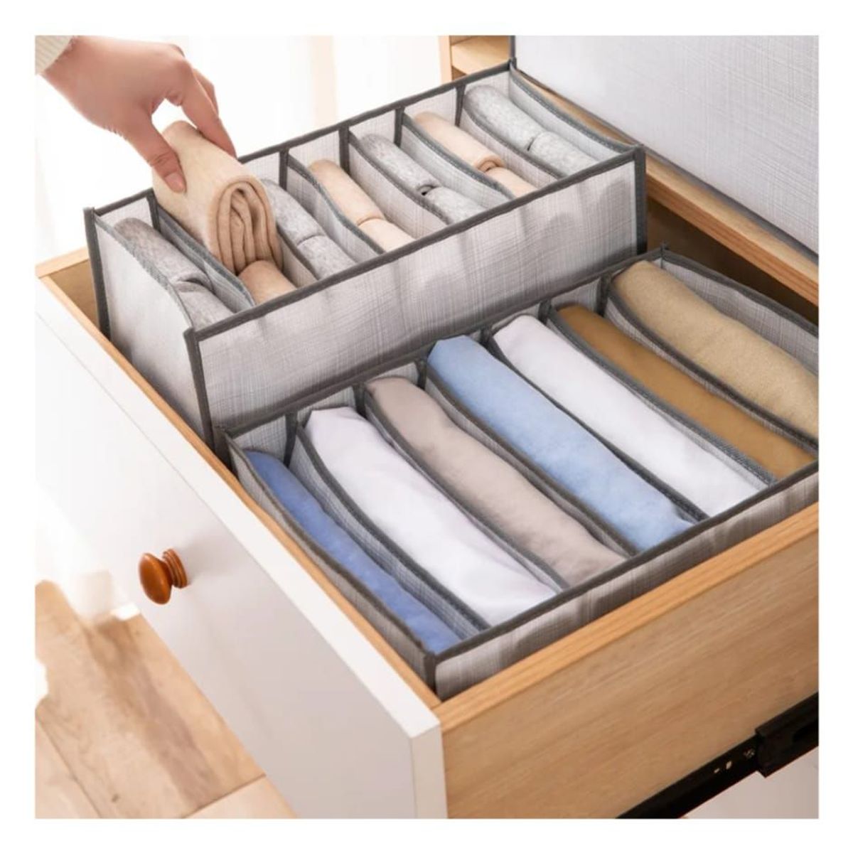 GENERICO - ORGANIZADOR CAJA PLEGABLE PARA ROPA 7 ESPACIOS