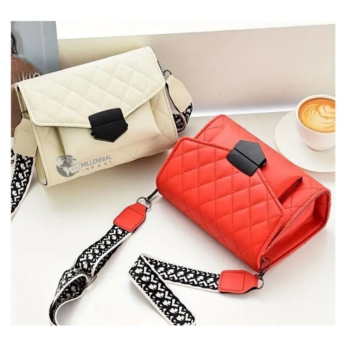 GENERICO - Cartera Bolso de Hombro Cruzado Con Bolsillo Delantero