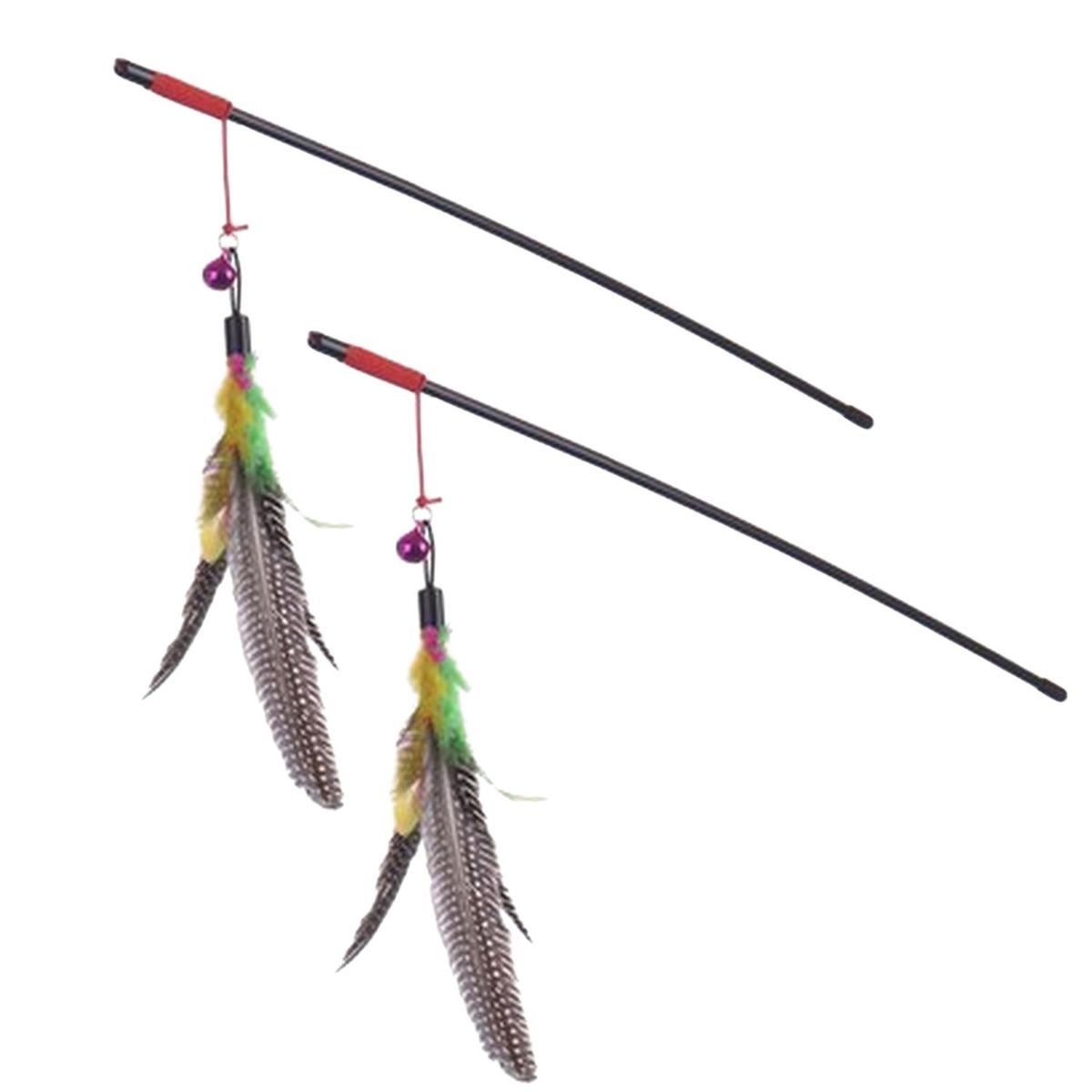 GENERICO - Packx2 Juguete Para Mascota Gatito pluma tipo plomero