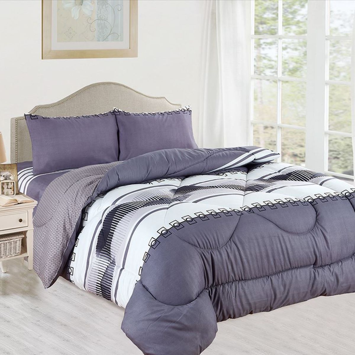 CASATEX - EDREDÓN CASATEX CON DISEÑO 100% ALGODÓN DE 1.5 PLZ