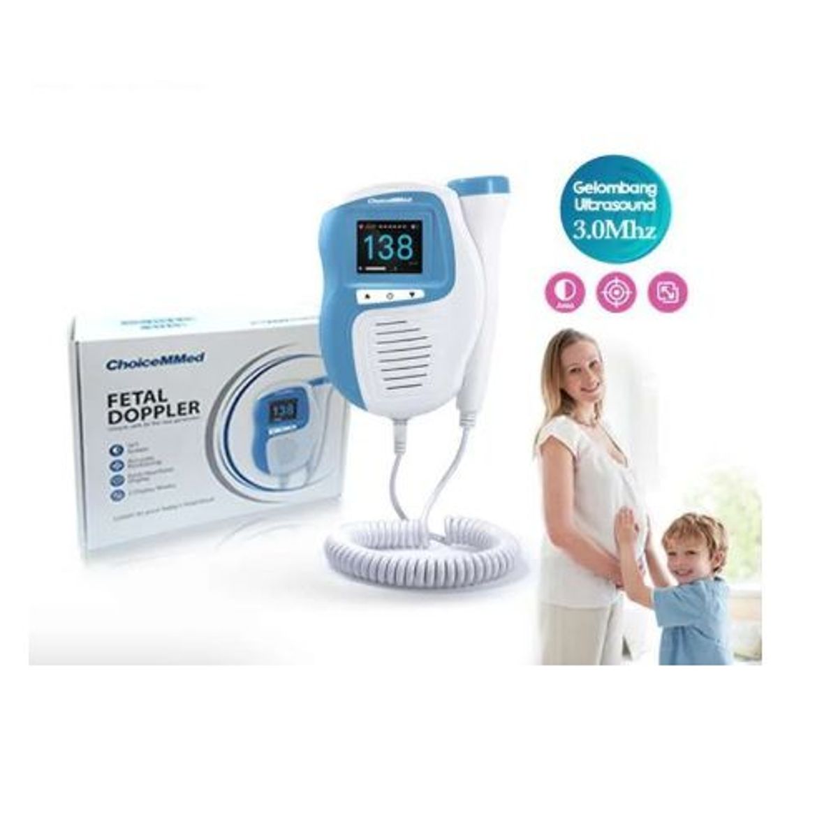 CHOICEMMED - DOPPLER FETAL CHOICEMMED - MONITOR CARDIACO PRENATAL
